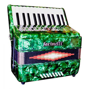 Acordeon Farinelli 25 Teclas 16 Bajos Verde, 25k16bv